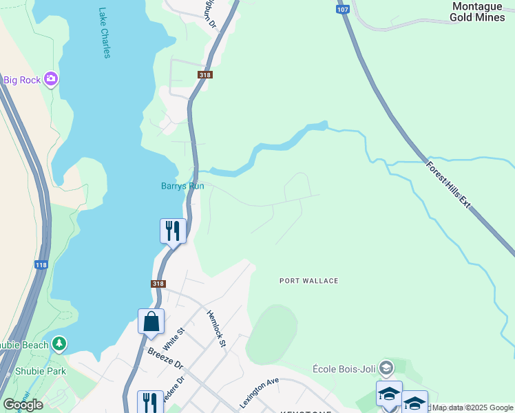 map of restaurants, bars, coffee shops, grocery stores, and more near Terrastone Ridge in Dartmouth