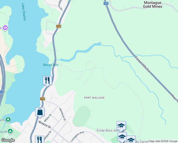 map of restaurants, bars, coffee shops, grocery stores, and more near in Dartmouth