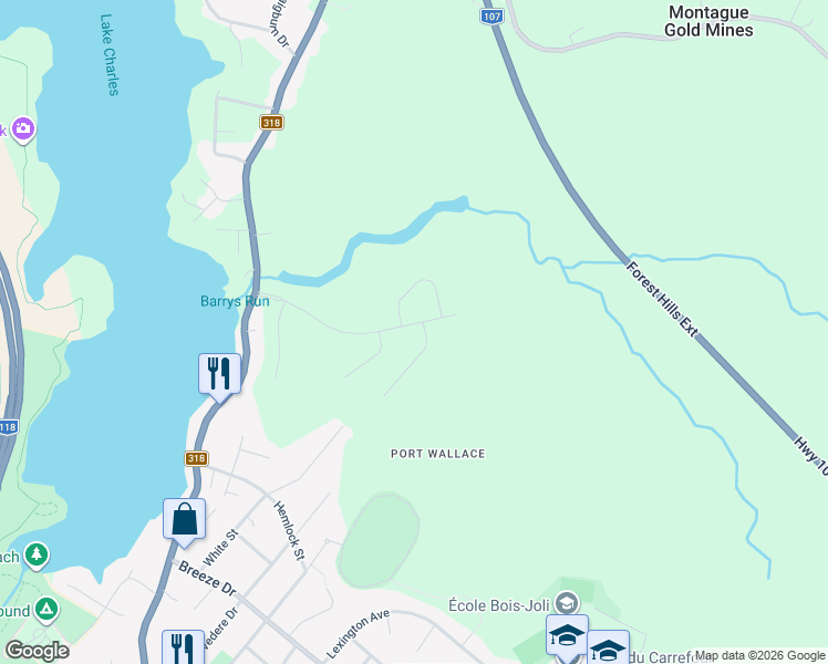 map of restaurants, bars, coffee shops, grocery stores, and more near 161 Terrastone Ridge in Dartmouth
