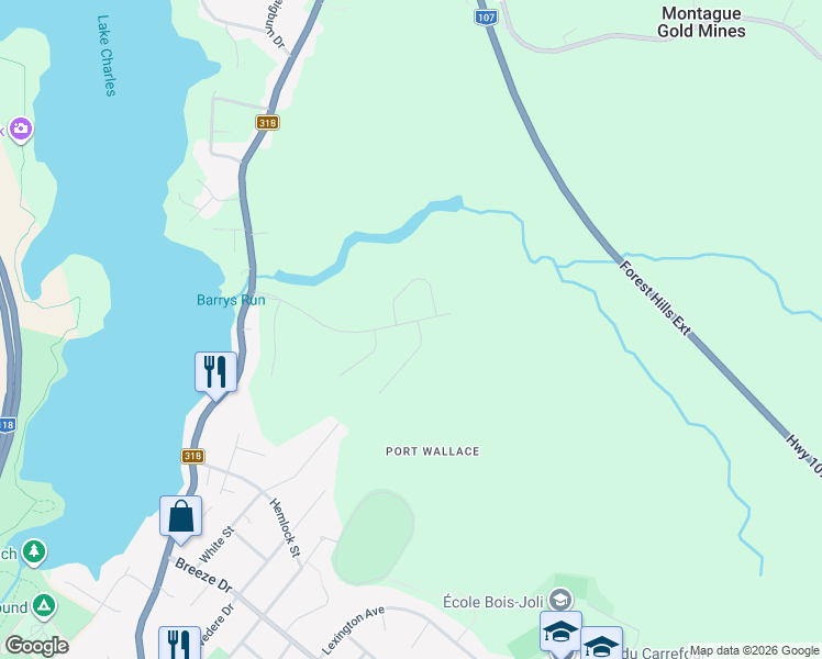 map of restaurants, bars, coffee shops, grocery stores, and more near 163 Terrastone Ridge in Dartmouth