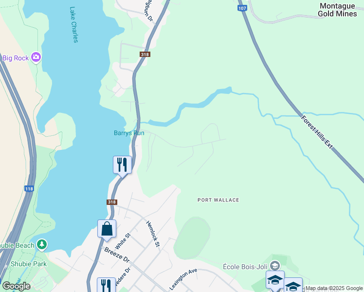 map of restaurants, bars, coffee shops, grocery stores, and more near 135 Terrastone Ridge in Dartmouth