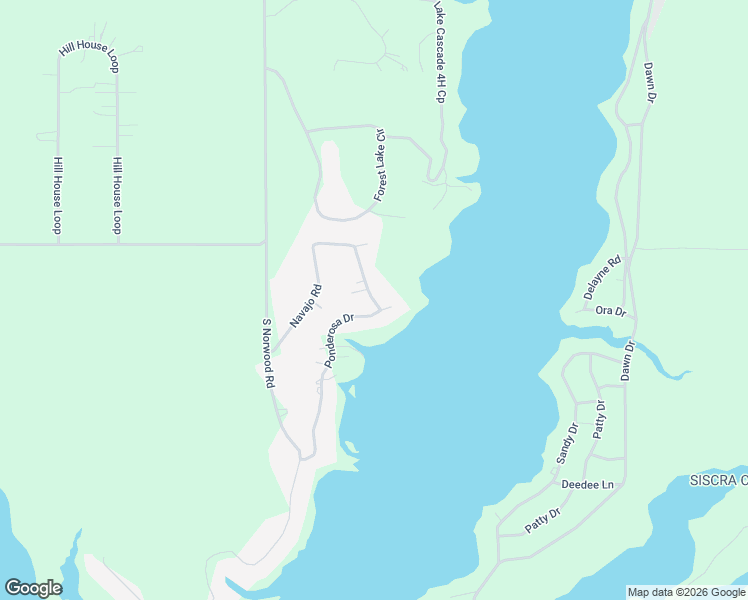 map of restaurants, bars, coffee shops, grocery stores, and more near 13016 Ponderosa Drive in Donnelly