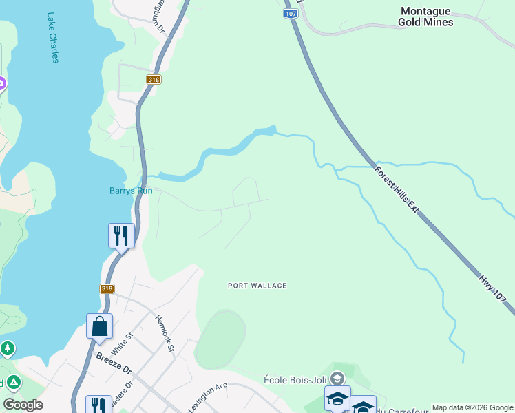 map of restaurants, bars, coffee shops, grocery stores, and more near 179 Terrastone Ridge in Dartmouth