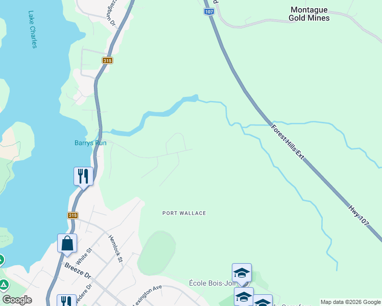 map of restaurants, bars, coffee shops, grocery stores, and more near 193 Terrastone Ridge in Dartmouth