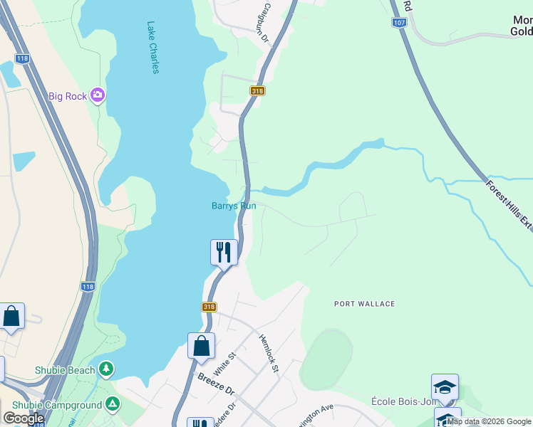 map of restaurants, bars, coffee shops, grocery stores, and more near 6 Pearlgarden Close in Dartmouth
