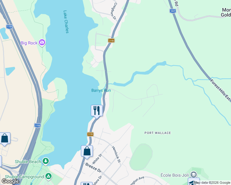 map of restaurants, bars, coffee shops, grocery stores, and more near 2 Pearlgarden Close in Dartmouth