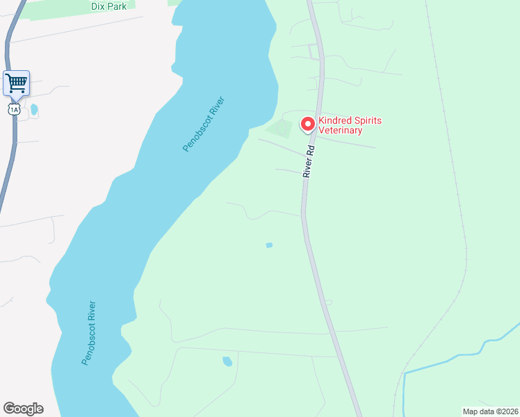 map of restaurants, bars, coffee shops, grocery stores, and more near 8 Highland Drive in Orrington