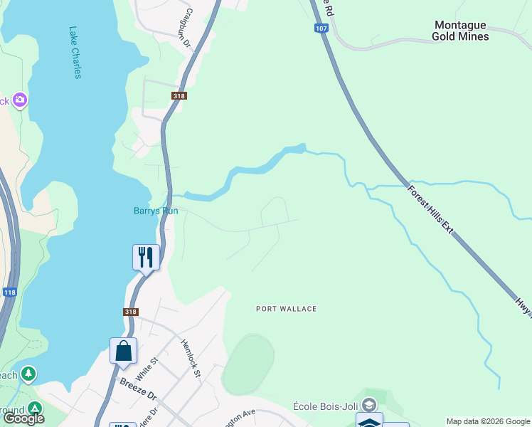 map of restaurants, bars, coffee shops, grocery stores, and more near 29 Gardenia Way in Dartmouth