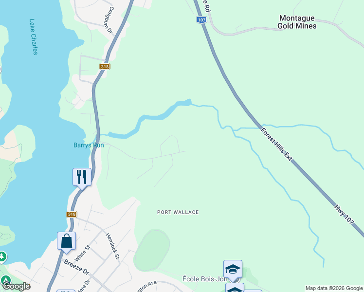 map of restaurants, bars, coffee shops, grocery stores, and more near 194 Gardenia Way in Dartmouth