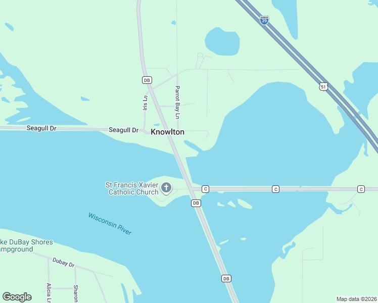 map of restaurants, bars, coffee shops, grocery stores, and more near 1640 County Road DB in Mosinee