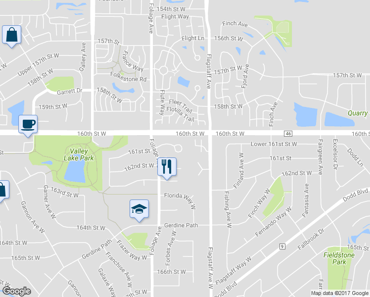 map of restaurants, bars, coffee shops, grocery stores, and more near 6702 Foliage Court in Rosemount
