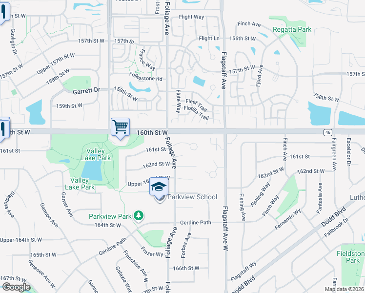 map of restaurants, bars, coffee shops, grocery stores, and more near 6742 Foliage Court in Rosemount