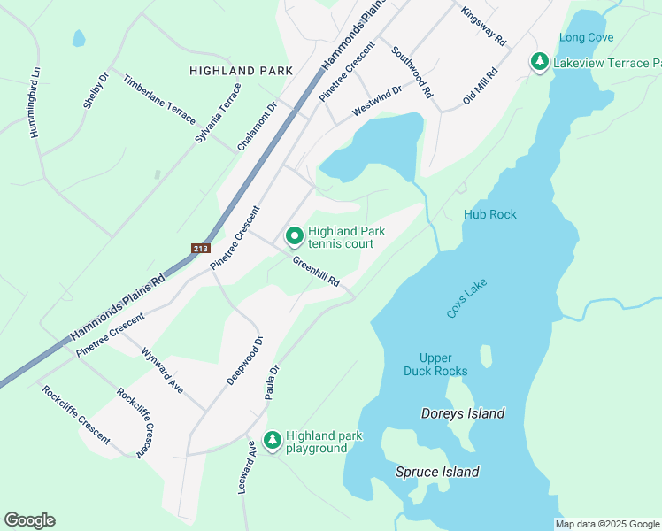 map of restaurants, bars, coffee shops, grocery stores, and more near 46 Greenhill Road in Hammonds Plains