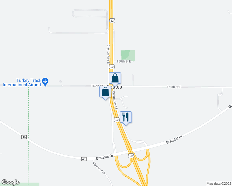 map of restaurants, bars, coffee shops, grocery stores, and more near 16048 Coates Boulevard in Rosemount