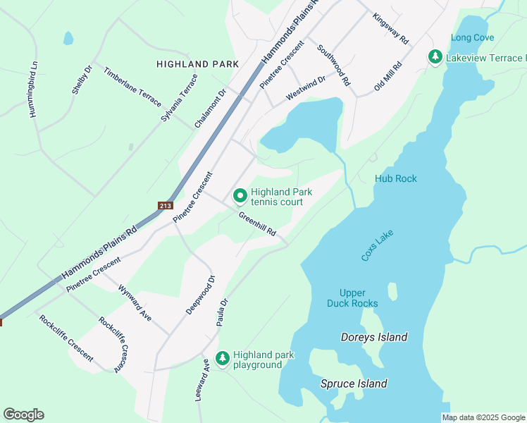 map of restaurants, bars, coffee shops, grocery stores, and more near 46 Greenhill Road in Hammonds Plains