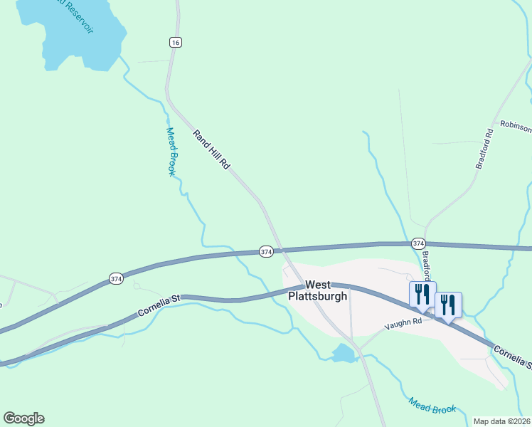 map of restaurants, bars, coffee shops, grocery stores, and more near 327 Rand Hill Road in Morrisonville