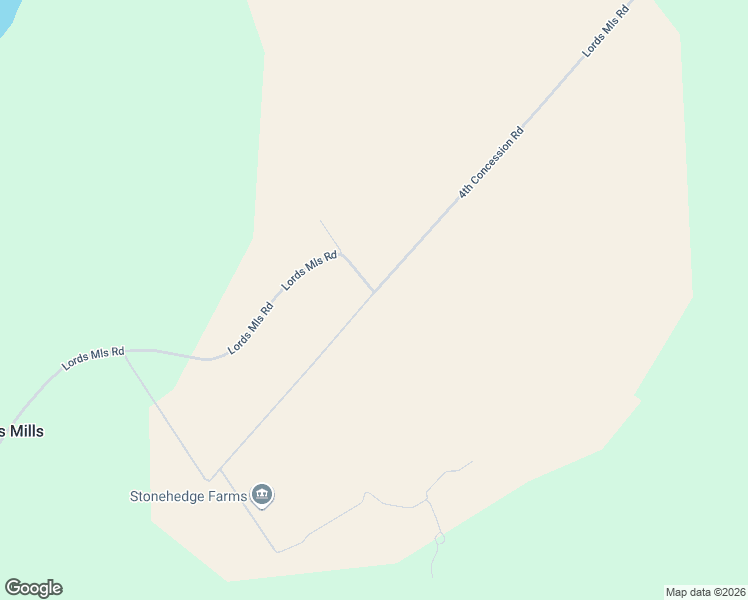 map of restaurants, bars, coffee shops, grocery stores, and more near Lord Mills Road in Leeds and Grenville United Counties