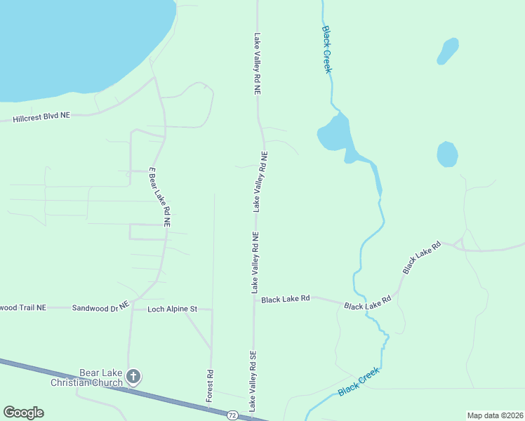 map of restaurants, bars, coffee shops, grocery stores, and more near 934 Lake Valley Road Northeast in Kalkaska