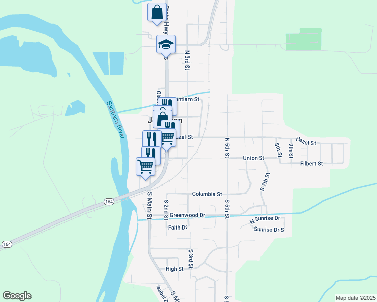 map of restaurants, bars, coffee shops, grocery stores, and more near 158 North 3rd Street in Jefferson