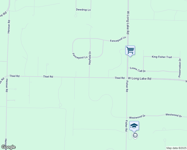 map of restaurants, bars, coffee shops, grocery stores, and more near 2150 Hayfield Drive in Traverse City