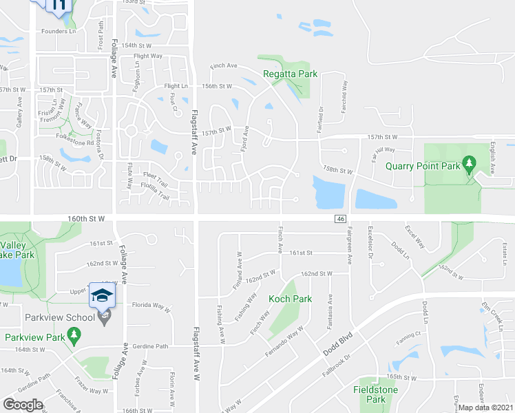 map of restaurants, bars, coffee shops, grocery stores, and more near 15965 Firtree Drive in Apple Valley