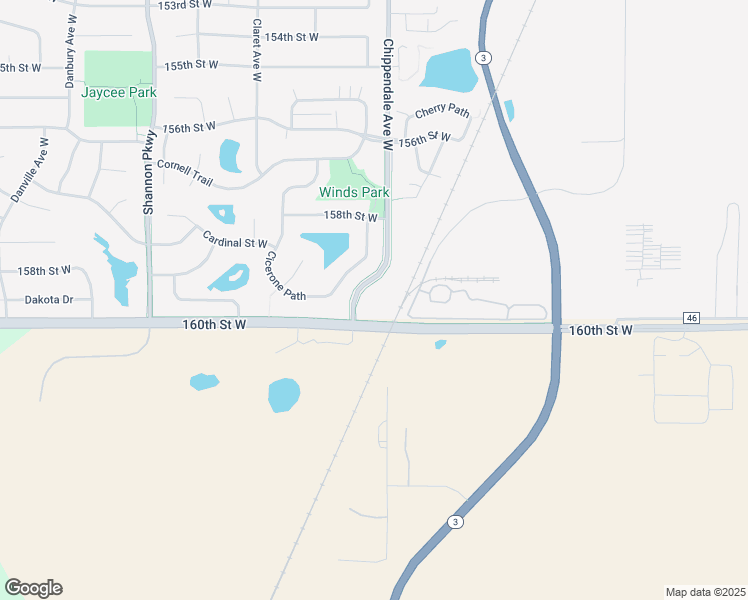 map of restaurants, bars, coffee shops, grocery stores, and more near 15850 Chippendale Avenue West in Rosemount