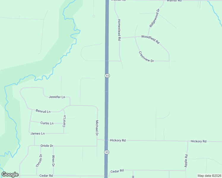 map of restaurants, bars, coffee shops, grocery stores, and more near S7953 Wisconsin 93 Trunk in Eau Claire
