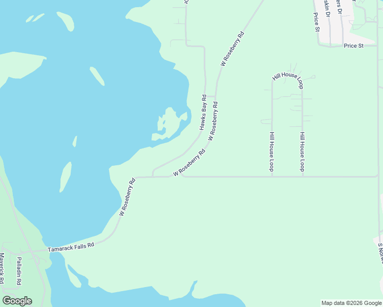 map of restaurants, bars, coffee shops, grocery stores, and more near 13120 Hawks Bay Road in Donnelly
