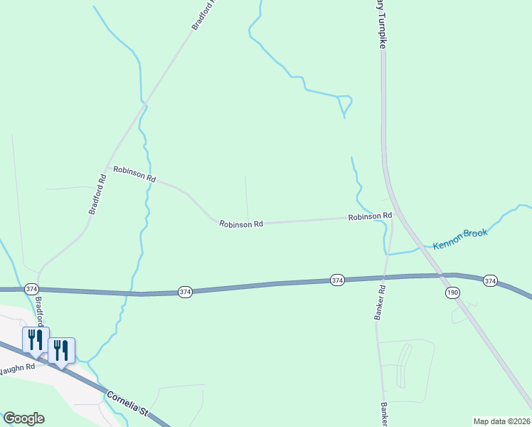 map of restaurants, bars, coffee shops, grocery stores, and more near 280 Robinson Road in Plattsburgh