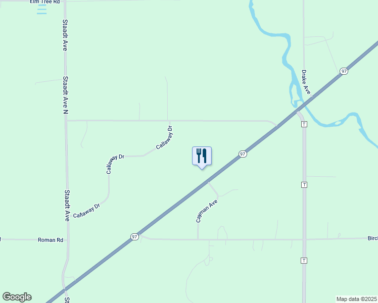 map of restaurants, bars, coffee shops, grocery stores, and more near 203620 Wisconsin 97 in Marshfield