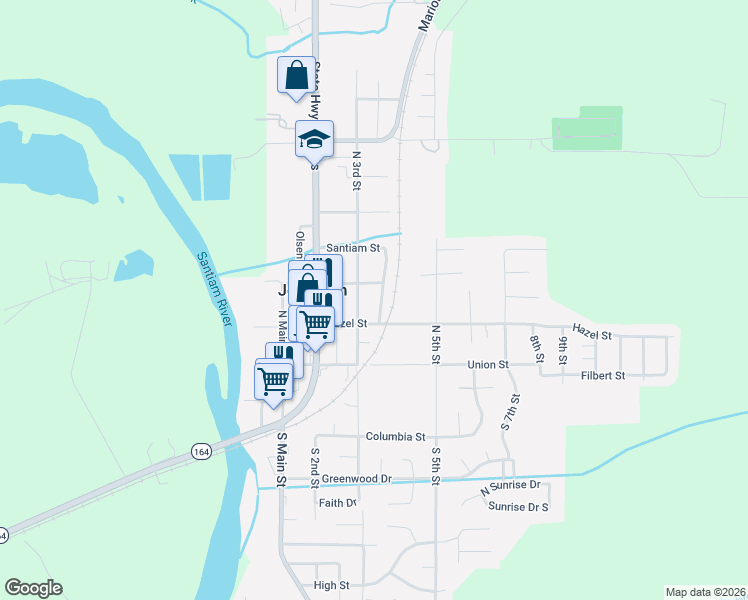 map of restaurants, bars, coffee shops, grocery stores, and more near 271 North 3rd Street in Jefferson