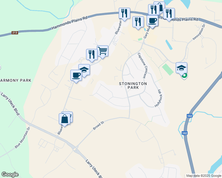 map of restaurants, bars, coffee shops, grocery stores, and more near 27 Aspenhill Court in Bedford