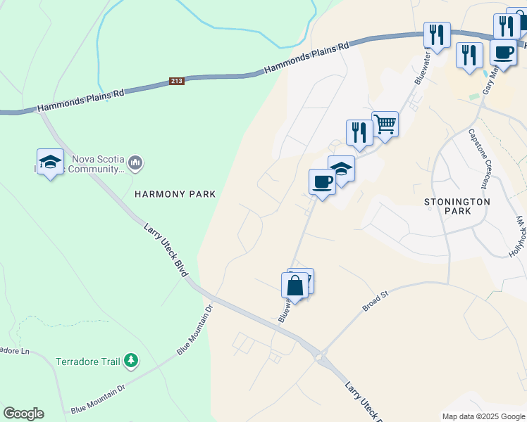 map of restaurants, bars, coffee shops, grocery stores, and more near 205 Lewis Drive in Bedford