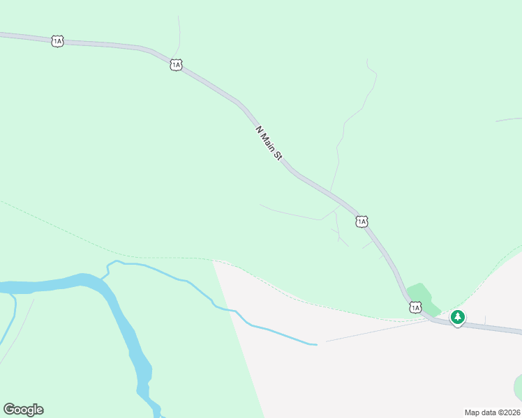 map of restaurants, bars, coffee shops, grocery stores, and more near 58 Woods Road in Machias