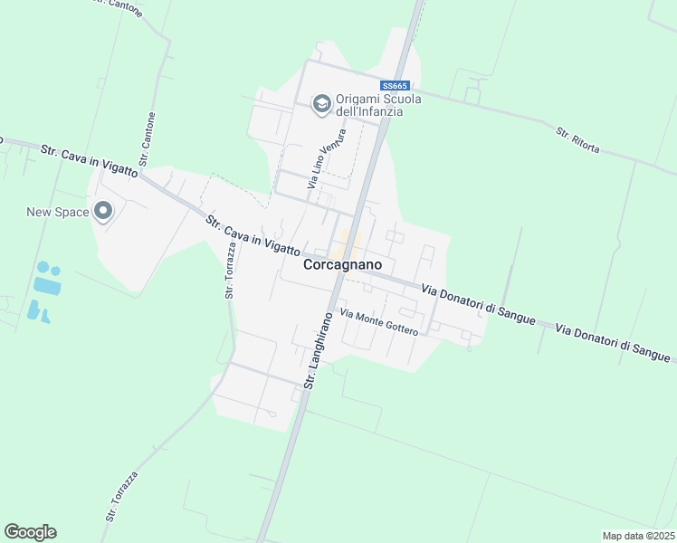 map of restaurants, bars, coffee shops, grocery stores, and more near 439 Strada Langhirano in Corcagnano