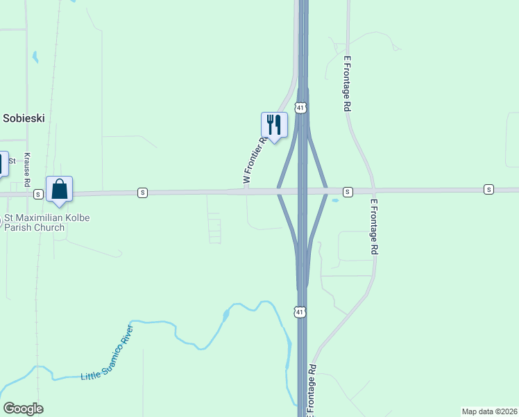 map of restaurants, bars, coffee shops, grocery stores, and more near 1278 RGP Court in Little Suamico