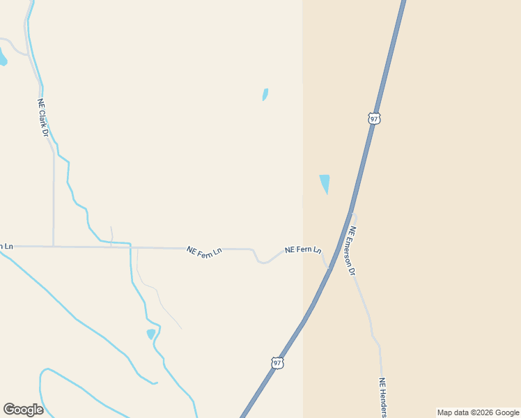 map of restaurants, bars, coffee shops, grocery stores, and more near 3854 Northeast Fern Lane in Madras