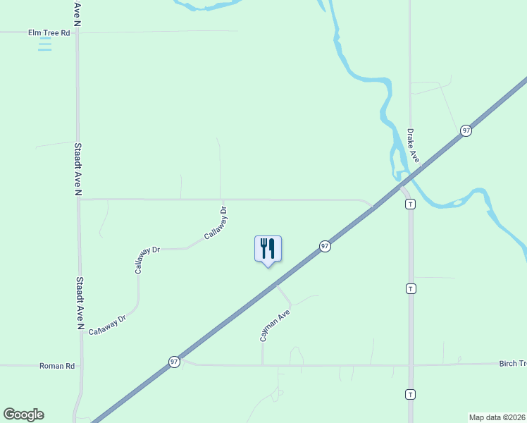 map of restaurants, bars, coffee shops, grocery stores, and more near 116433 Riverside Road in Marshfield