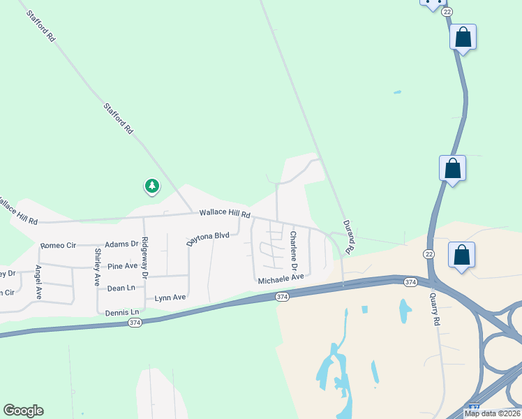 map of restaurants, bars, coffee shops, grocery stores, and more near 84 Wallace Hill Road in Plattsburgh