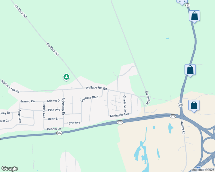map of restaurants, bars, coffee shops, grocery stores, and more near 84 Wallace Hill Road in Plattsburgh