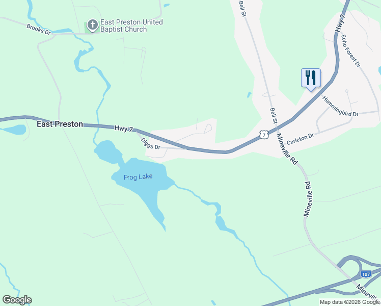 map of restaurants, bars, coffee shops, grocery stores, and more near 2553 Nova Scotia Trunk 7 in East Preston