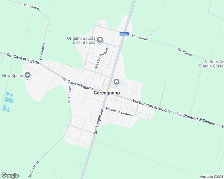 map of restaurants, bars, coffee shops, grocery stores, and more near 433 Strada Langhirano in Corcagnano