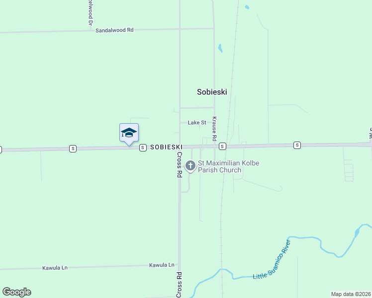 map of restaurants, bars, coffee shops, grocery stores, and more near 6104 County Road S in Little Suamico