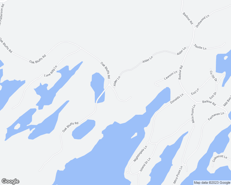 map of restaurants, bars, coffee shops, grocery stores, and more near Grey Owl Road in Maberly