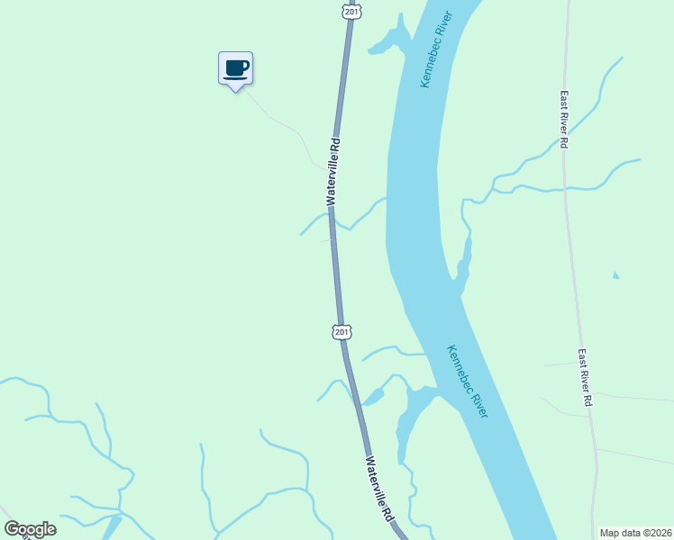map of restaurants, bars, coffee shops, grocery stores, and more near 1073 Waterville Road in Skowhegan
