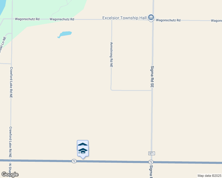 map of restaurants, bars, coffee shops, grocery stores, and more near 500 Armstrong Road Northeast in Kalkaska