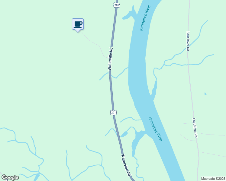 map of restaurants, bars, coffee shops, grocery stores, and more near 1073 Waterville Road in Skowhegan