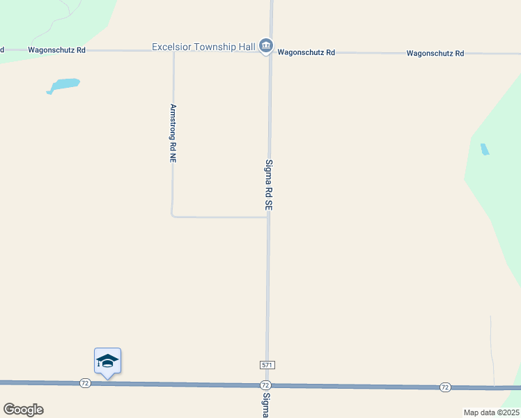 map of restaurants, bars, coffee shops, grocery stores, and more near 505 Sigma Road Southeast in Kalkaska