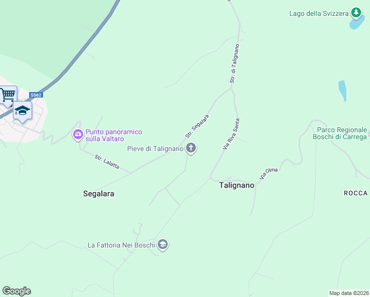 map of restaurants, bars, coffee shops, grocery stores, and more near 12 Via Alla Pieve in Talignano