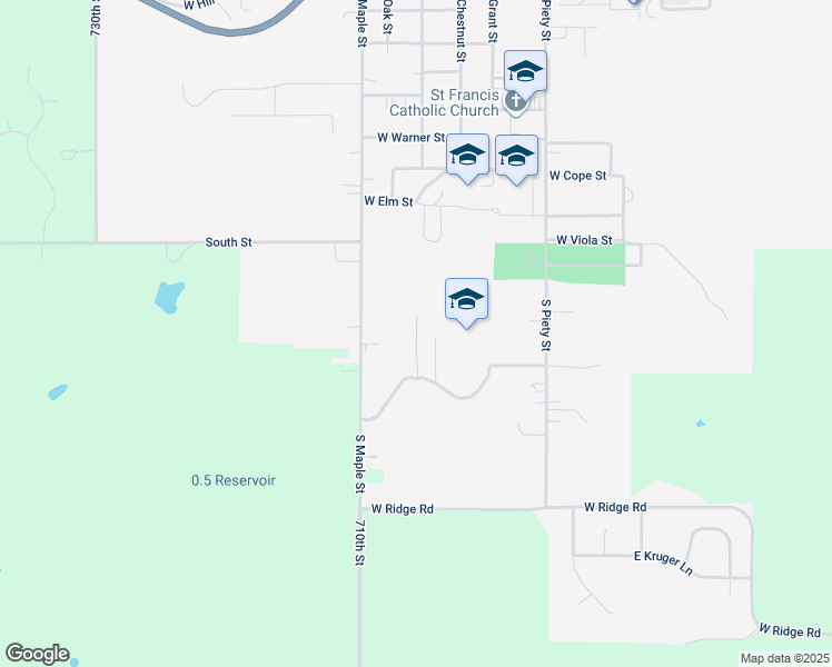 map of restaurants, bars, coffee shops, grocery stores, and more near 454 High Point Drive in Ellsworth